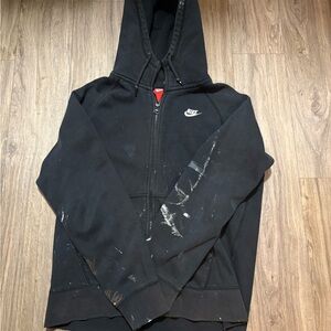 Nike Black Full-Zip Hoodie with Logo